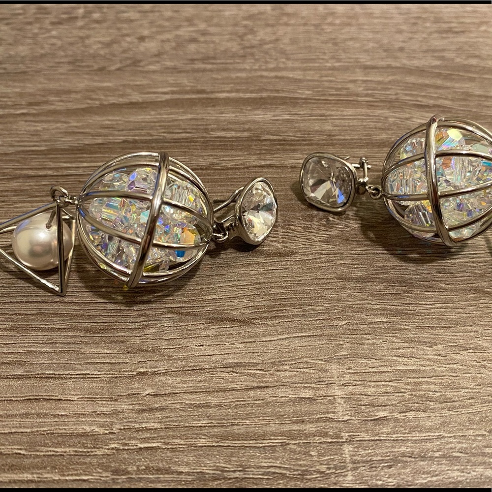 Atelier Swarovski Geometric Drop Earrings